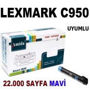 AMIDA P-LMC950TC Lexmark C950C 22000 Sayfa CYAN MUADIL Lazer Yazıcılar / Faks...