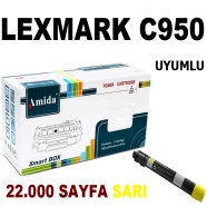AMIDA P-LMC950TY Lexmark C950Y 22000 Sayfa YELLOW MUADIL Lazer Yazıcılar / Fa...