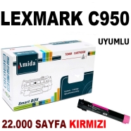 AMIDA P-LMC950TM Lexmark C950M 22000 Sayfa MAGENTA MUADIL Lazer Yazıcılar / F...