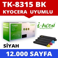 I-AICON C-TK8315BK KYOCERA TK-8315 12000 Sayfa SİYAH-BEYAZ MUADIL Lazer Yazıc...