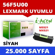 I-AICON C-LEX-56F5U00 LEXMARK 56F5U00 25000 Sayfa BLACK MUADIL Lazer Yazıcıla...