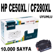 AMIDA P-PH505XLU HP CE505XL/CF280XL 10000 Sayfa BLACK MUADIL Lazer Yazıcılar ...