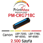 PRINTMAX PM-CRG718C PM-CRG718K 2500 Sayfa CYAN ...