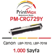 PRINTMAX PM-CRG729Y PM-CRG729Y 1000 Sayfa YELLOW MUADIL Lazer Yazıcılar / Fak...