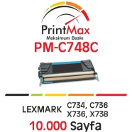 PRINTMAX PM-C748C PM-C748C 10000 Sayfa CYAN MUADIL Lazer Yazıcılar / Faks Mak...