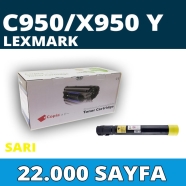 KOPYA COPIA YM-C950/X950Y LEXMARK C950/X950 22000 Sayfa YELLOW MUADIL Lazer Y...
