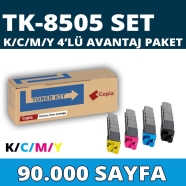 KOPYA COPIA YM-TK8505-SET KYOCERA TK-8505 90000 Sayfa 4 RENK ( MAVİ,SİYAH,SAR...