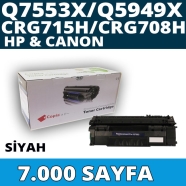 KOPYA COPIA YM-53X/49X HP Q7553X/Q5949X 7000 Sayfa BLACK MUADIL Lazer Yazıcıl...