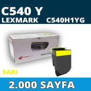 KOPYA COPIA YM-C540Y LEXMARK C540H1YG 2000 Sayfa YELLOW MUADIL Lazer Yazıcıla...