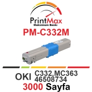 PRINTMAX PM-C332M PM-C332M 3000 Sayfa MAGENTA MUADIL Lazer Yazıcılar / Faks M...