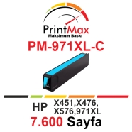 PRINTMAX PM-971XL-C PM-971XL-C 7600 Sayfa CYAN MUADIL Lazer Yazıcılar / Faks ...