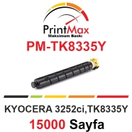 PRINTMAX PM-TK8335Y PM-TKS335Y 15000 Sayfa YELLOW MUADIL Lazer Yazıcılar / Fa...