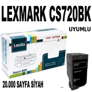 AMIDA P-LCS720TBK LEXMARK CS720BK 20000 Sayfa SİYAH MUADIL Lazer Yazıcılar / ...